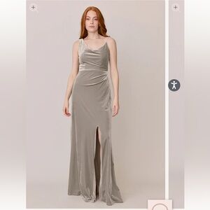Elegant Silver Sage Sleeveless Dress